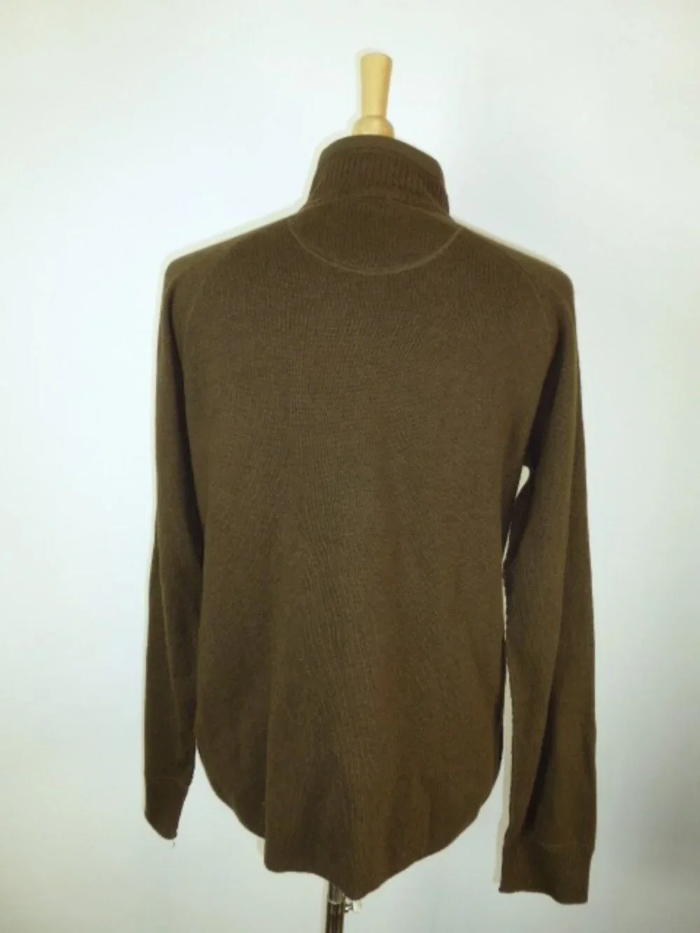 THE NORTH FACE BROWN Quarter ZIP WOOL BLEND SWEATER top L